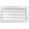 Ekena Millwork Vertical Surface Mount PVC Gable Vent w/ 2"W x 2"H , Brickmould Sill Frame, 24"W x 14"H GVPVE24X1403SN - alternate 1
